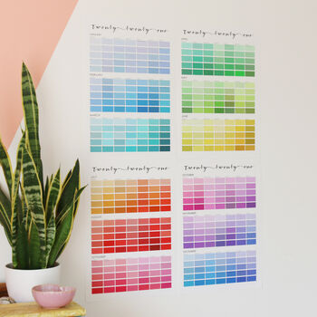 Paint Chip Colour Swatch Wall Planner 2022, 4 of 7