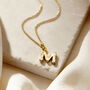 Textured Birthstone Initial Necklace, thumbnail 3 of 11