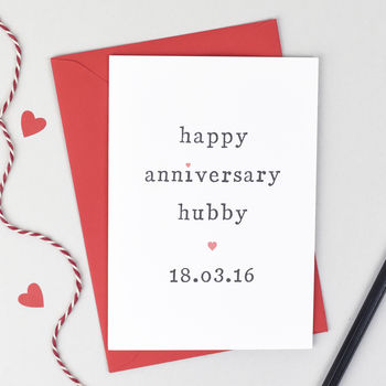 Personalised Happy Anniversary Hubby Or Wifey Card By The Two Wagtails ...