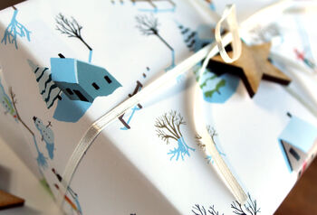 Snow Scene Wrapping Paper, 3 of 5