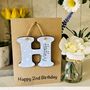 Personalised 2nd Birthday Letter Wooden Keepsake Card, thumbnail 4 of 11