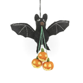 Handmade Felt Shadow The Halloween Bat, 2 of 4