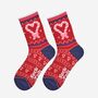 Women's Bamboo Socks Candy Cane Hearts, thumbnail 1 of 5