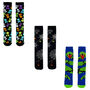 Squelch Transparent Wellies And Three Sock Set Snake, thumbnail 3 of 6