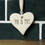 Mr And Mrs Ceramic Heart, thumbnail 1 of 5
