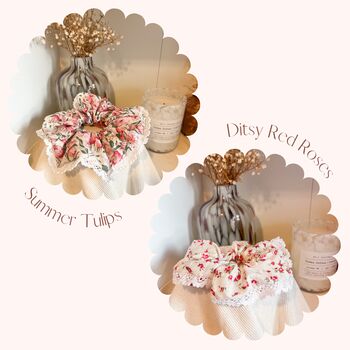 Varying Pattern Oversized Lace Scrunchies, 3 of 9