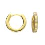 Siena Crystal Star Gold Plate Huggie Earrings, thumbnail 1 of 2