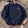 Personalised Roman Numerals Unisex Sweatshirt With Initial On Sleeve, thumbnail 8 of 9