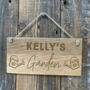Personalised Wooden Garden Sign, thumbnail 1 of 2
