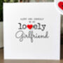 Personalised 18th Birthday Card For Special Girlfriend, Handmade Card, thumbnail 2 of 4