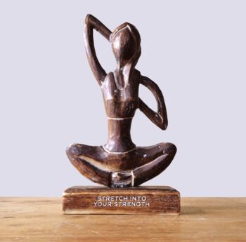 Yoga Lover Gift Wooden Statue, 8 of 8