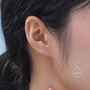 Sterling Silver Super Tiny Sterling Silver Lavender Stud Earrings, thumbnail 2 of 12