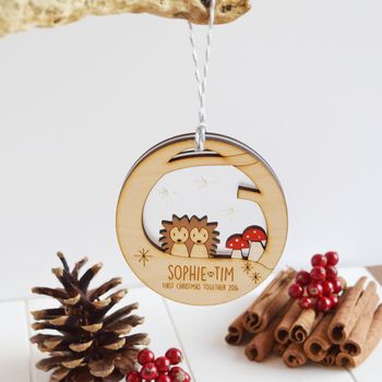 Personalised First Christmas Together Tree Decoration, 5 of 7