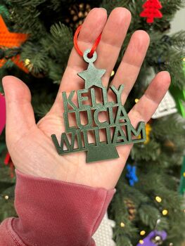 Personalised Family Christmas Tree Decoration, 5 of 6