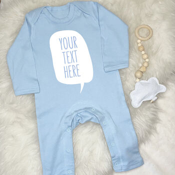 Speech Bubble Personalised Baby Rompersuit, 5 of 6