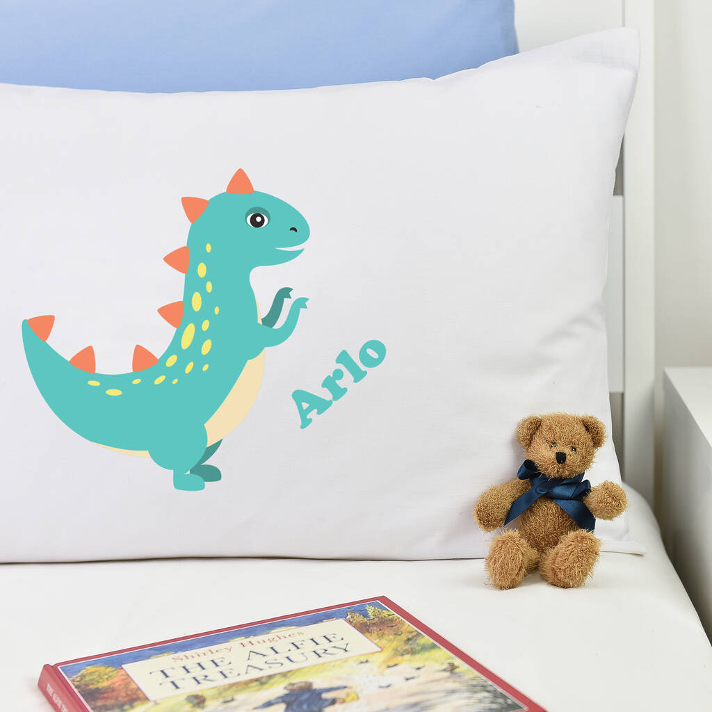 Personalised Dinosaur Pillowcase