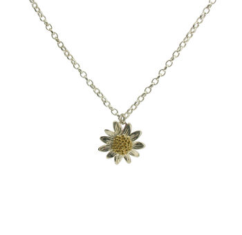 Silver And Gold Vermeil Daisy Necklace, 2 of 4