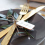 Personalised Wooden Luggage Tag Place Setting, thumbnail 2 of 3