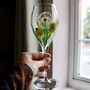 Dandelion Sunshine Painted Wine Glass, thumbnail 2 of 10