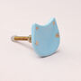 Cat Cabinet Door Pull Knobs In White Or Blue Finish, thumbnail 4 of 5