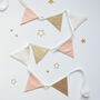 Neutral And Gold Bunting, thumbnail 3 of 4
