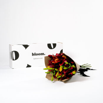 Merlot Red Lily Fresh Flower Bouquet, 2 of 2