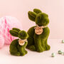 Large Green Flock Easter Bunny Decoration, thumbnail 2 of 5