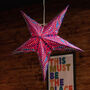 Red And Blue Star Lantern, thumbnail 1 of 5
