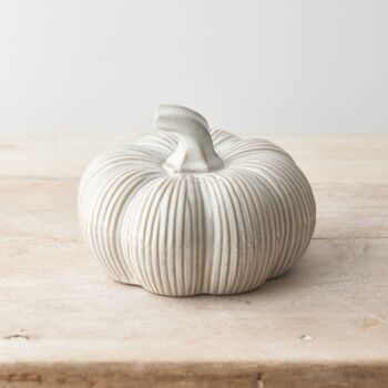 Natural Ceramic Pumpkin 12cm, 2 of 2