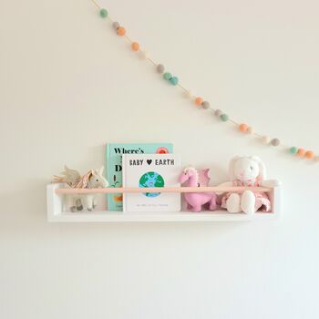 Nursery Shelf With Rail, Nursery Decor, 10 of 12