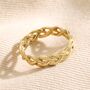 Gold Stainless Steel Braided Band Ring, thumbnail 2 of 4