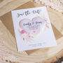 Geometric Heart Acrylic Flowers Save The Date Magnets, thumbnail 1 of 3