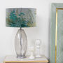 Hedgerow Lampshade In Blues And Green On Grey, thumbnail 7 of 7