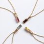 9ct Solid Gold 12 Birthstone Cz Baguette Necklace, thumbnail 2 of 12