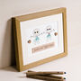 Personalised Siblings Embroidered Artwork, thumbnail 3 of 7