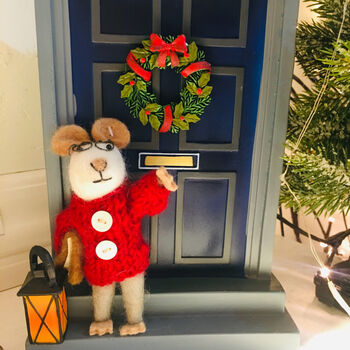 Personalised Felt Mouse Christmas Tree Decoration, 9 of 10