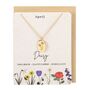 April Daisy Birth Flower Necklace Card, thumbnail 2 of 4