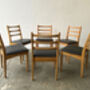 Six Mid Century Dining Chairs By Schreiber Furniture, thumbnail 5 of 10