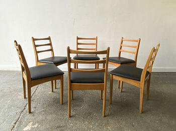 Six Mid Century Dining Chairs By Schreiber Furniture, 5 of 10