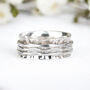 Personalised Hammered Sterling Silver Spinner Ring, thumbnail 3 of 10