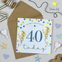 Balloon Brights 40th Birthday Card Blue, thumbnail 1 of 2