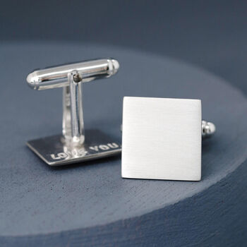 Sterling Silver Secret Message Cufflinks, 6 of 9