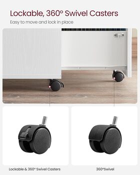 Locking File Cabinet Rolling Printer Stand, 7 of 8