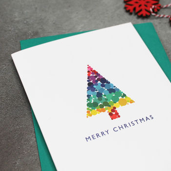 Bright Modern Christmas Tree Cards, 2 of 3