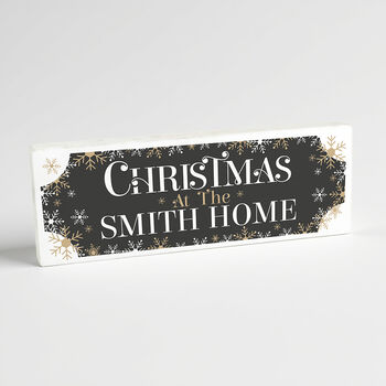 Personalised Family Christmas Wooden Mantel Decoration, 4 of 5