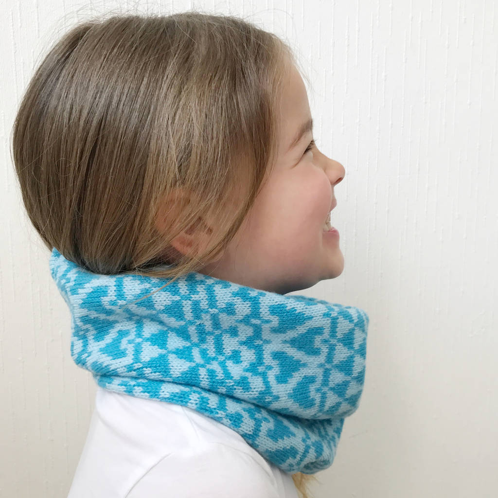 Childrens Knitted Lambswool Snood, 1 of 5