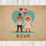 Personalised Fox Retro Vintage Themed Wedding Invitation, thumbnail 4 of 5