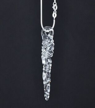 Arctic Handmade Glass Icicle Christmas Necklace, 2 of 3