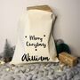 Personalised Name Merry Christmas Eve Sack, thumbnail 4 of 7