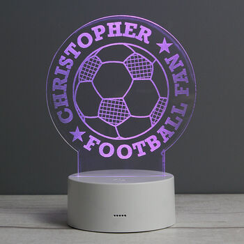 Personalised Colour Changing Football Night Light, 6 of 7